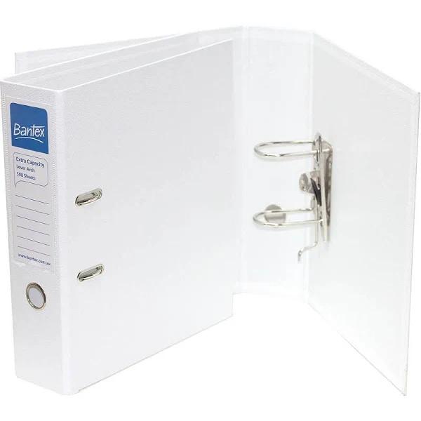 Bantex A4 Lever Arch File High Capacity Ecoboard White