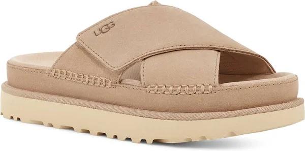 Ugg Women's Goldenstar Cross Slide - 8.5 - Driftwood