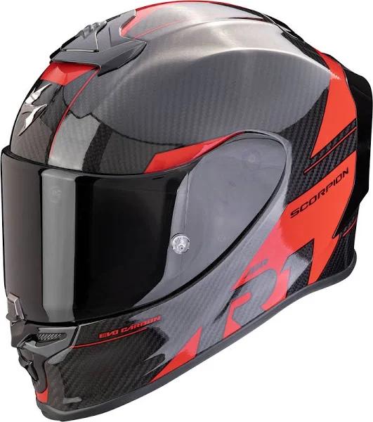 Scorpion EXO-R1 Evo Carbon Air Rally Black-Red Full Face Helmet Size S