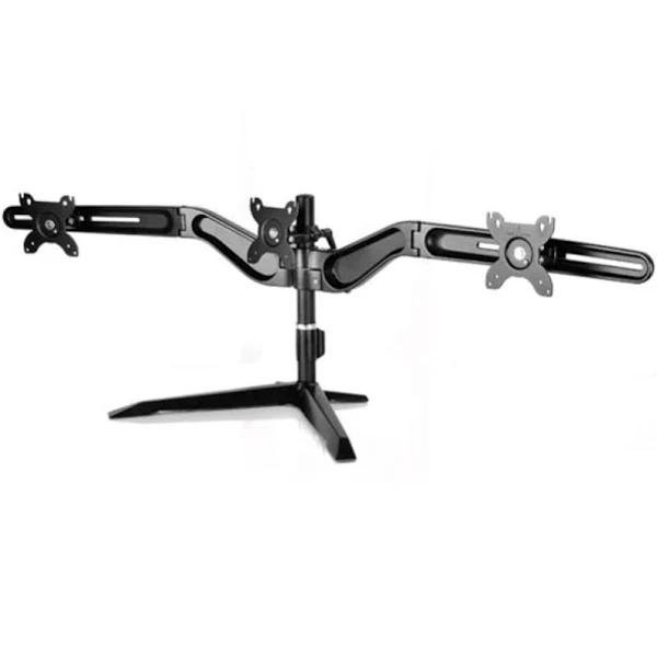 Silverstone Black Three Arm LCD Monitor Stand