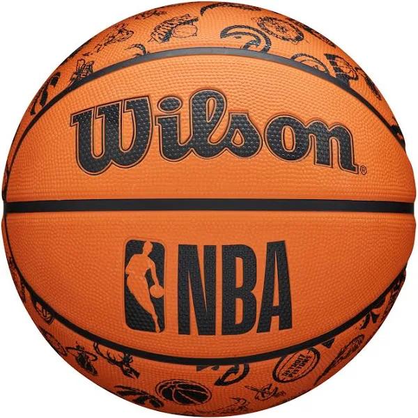 NBA All Team Basketball Orange/Black / 3 - Mini (22")