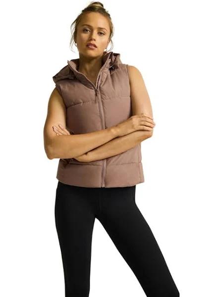 Rockwear Puffer Vest in Coffee Brown 6