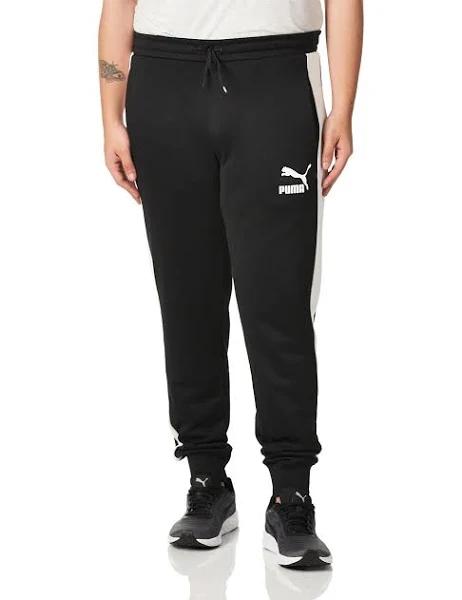 Iconic T7 Men's Track Pants in Black, Size 2XL, Cotton by Puma