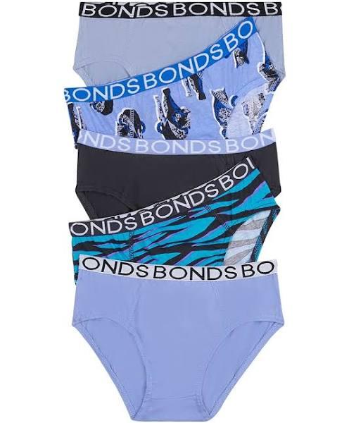 Bonds Boys Brief 5 Pack - Leo Leopard