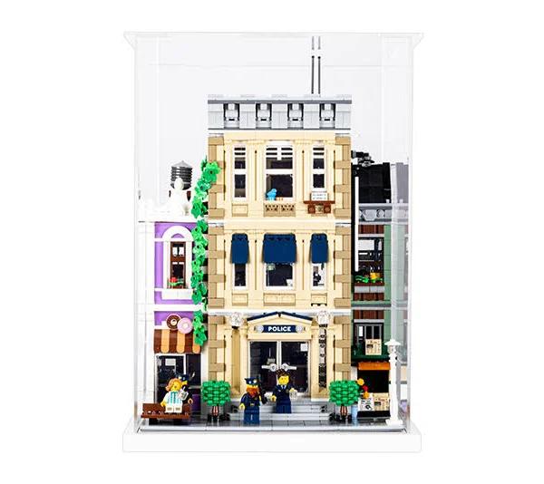 LEGO Creator Expert 10278 Police Station Display Case, White Timber Base