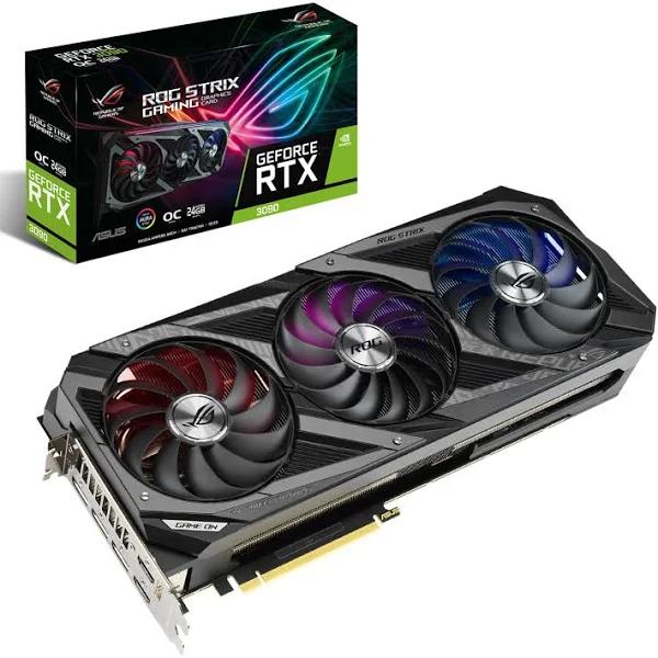 Asus GeForce RTX 3090 ROG Strix OC Gaming 24 GB GDDR6X Graphics Card (ROG-STRIX-RTX3090-O24G-GAMING)