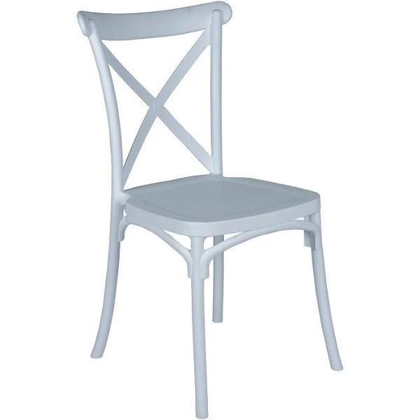 Marquee White Cross-Back Dining Chair