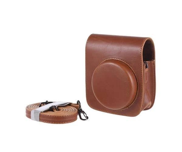 Vintage PU Protective Camera Case For Fujifilm Instax Mini 90 Instant Film Camera - Brown