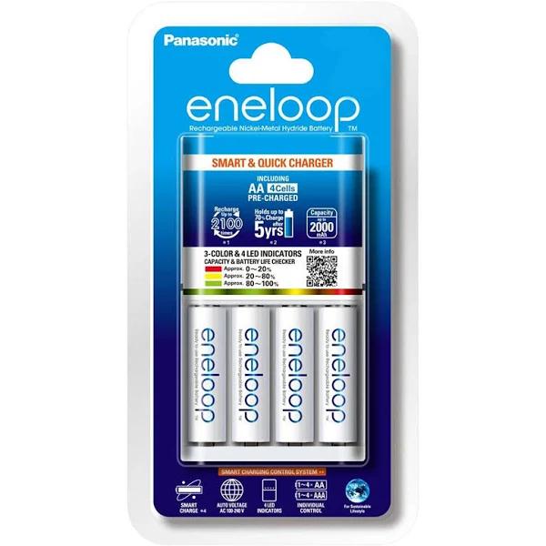 Panasonic Eneloop Quick Charger + 4 AA Batteries