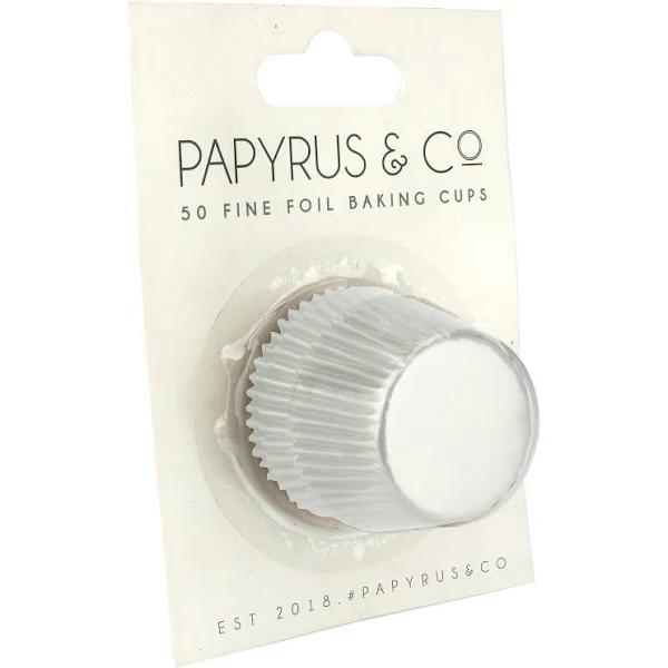 Papyrus & Co Mini White Foil Baking Cups 35mm (Pack of 50)