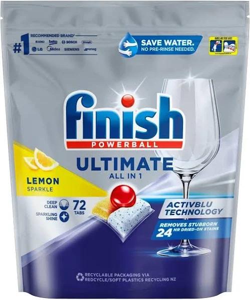 Finish Ultimate All in One Lemon Dishwasher Tablets 72 Pack