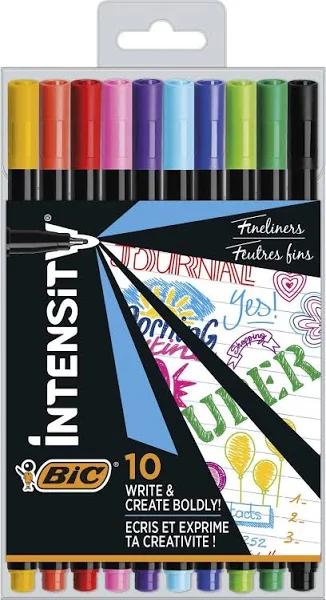 Bic Intensity Fineliners Assorted 10 Pack