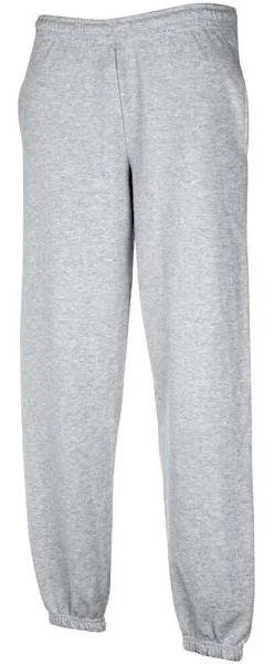 Durable Elastic Waist Jogging Pants with Pockets Heather Grey - Fruit of The Loom 64-026-0 - Size M