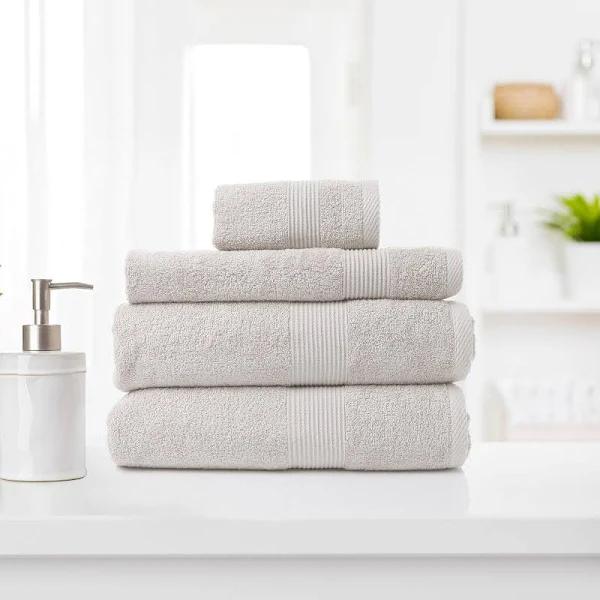 Royal Comfort 4 Piece Cotton Bamboo Towel Set 450GSM Luxurious Absorbent Plush - Sea Holly