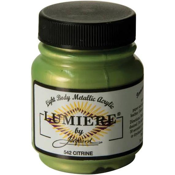 Jacquard Products 2.25 oz Lumiere Metallic Acrylic Paint, Citrine