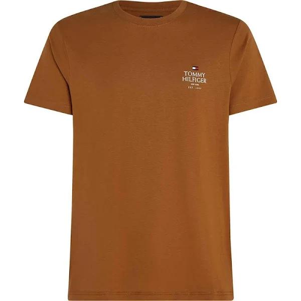 Tommy Hilfiger Stack Short Sleeve T-Shirt Brown L Man