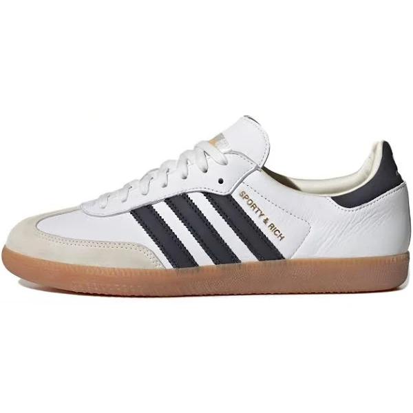 Adidas Samba Sporty & Rich - White/Black Shoes - Size 8 - Black/White