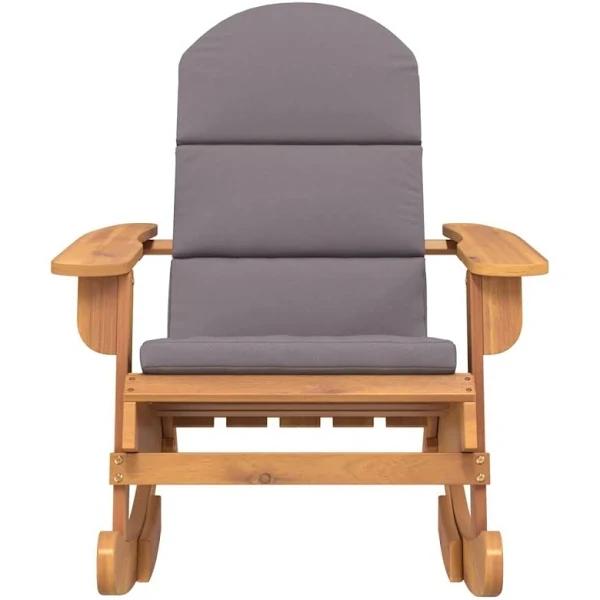 Adirondack Rocking Chair With Cushions Solid Wood Acacia vidaXL