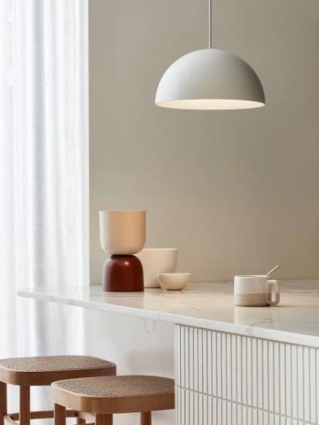 Domo 1 Light Small Pendant in White