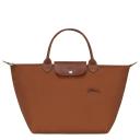 Handbag M Le Pliage Green Cognac Longchamp