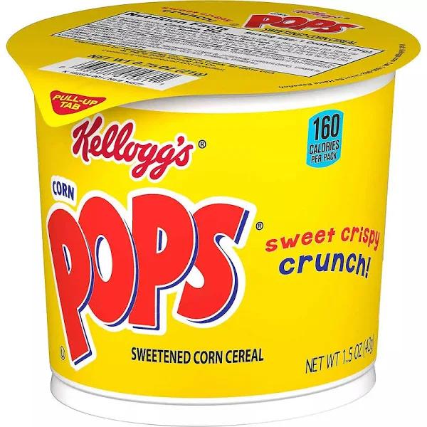 Kellogg’s Corn Pops Breakfast Cereal in A Cup, 12 ea