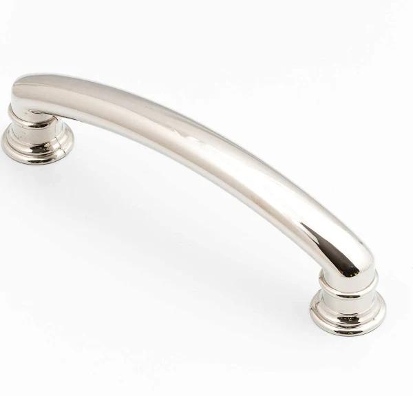 Castella Decade 102mm Ridged Cabinet Handle - Polished Nickel