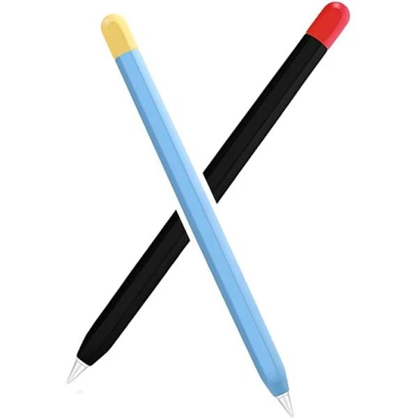 StylePro Combo Apple Pencil 2 Case, 2 x Protective Skin For Your Stylus, Ice Blue & Black