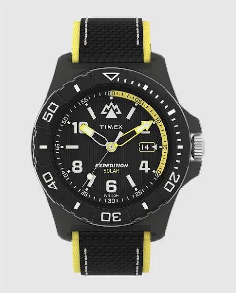 Timex Expedition 46mm Black Dial Fabric Strap Watch TW2V66200