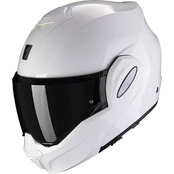 Scorpion EXO-Tech Evo Solid White Modular Helmet Size M