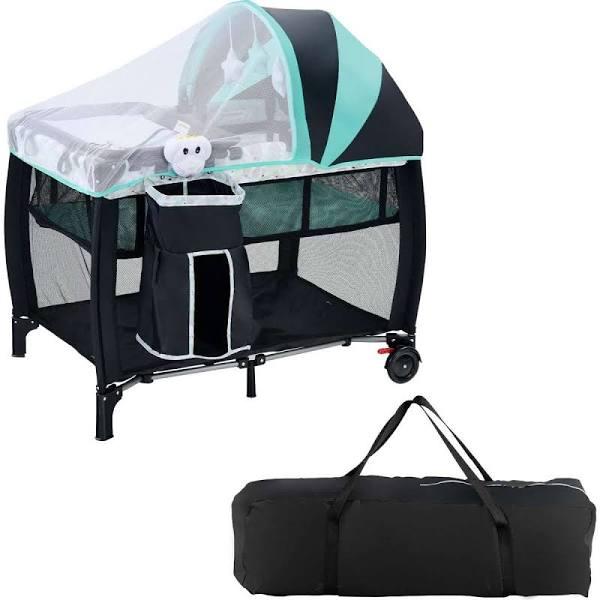 Costway All in 1 Baby Travel Cot Portable Infant Bassinet Portacot Foldable w/Carry Bag Changing Table