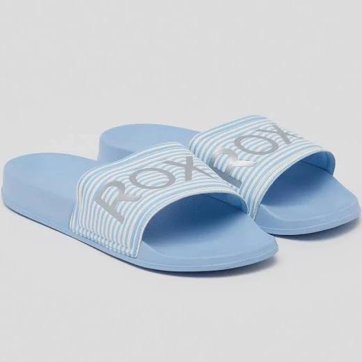 Roxy Women's Slippy Slides Sandals in Blue | Size 09