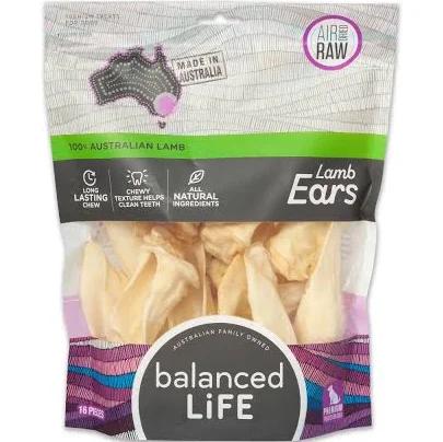 Balanced Life Dog Treat Lamb Ears 16 Pack