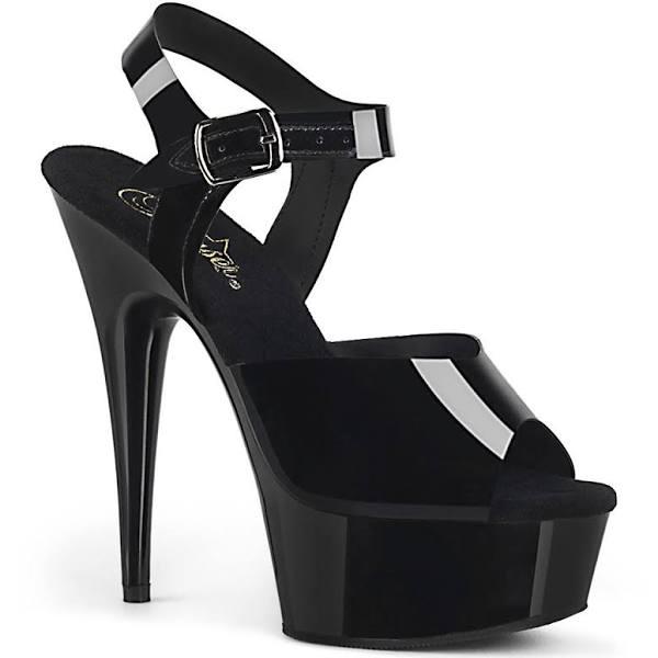 DELIGHT-608N Black (Jelly-Like) TPU/Black Platform Sandal 6