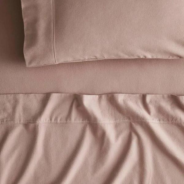 Sheridan Flannelette Sheet Set in Dusty Pink Size: Queen | Cotton