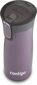 Contigo Autoseal West Loop Vacuum-Insulated Stainless Steel Travel Mug, 16 oz, Dark Plum