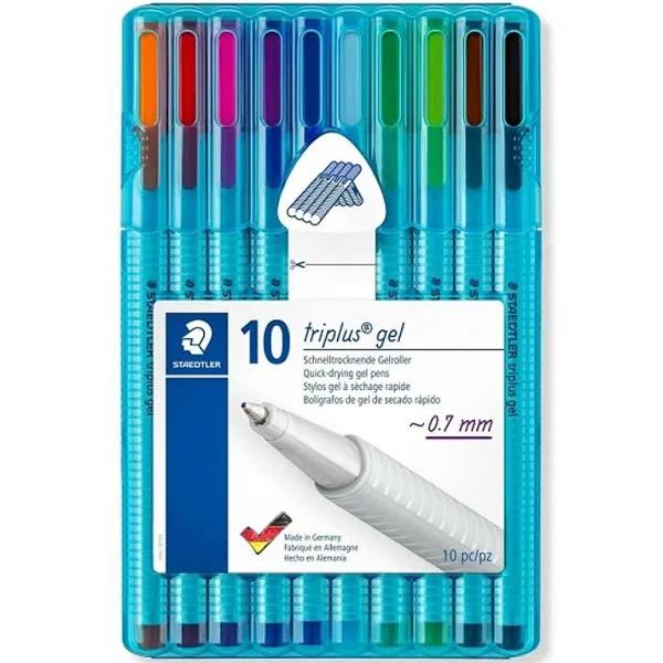 Staedtler Triplus Gel Pen Assorted Colours (Wallet of 10)