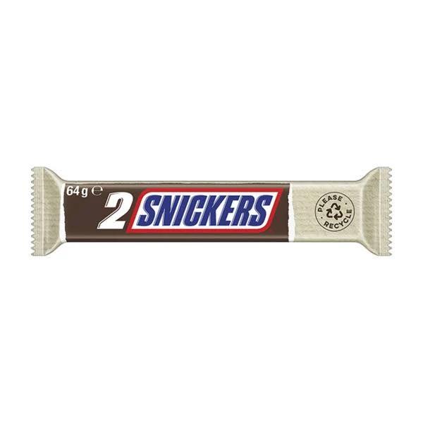 Snickers Chocolate Bar Peanuts Caramel Nougat 2 Pieces