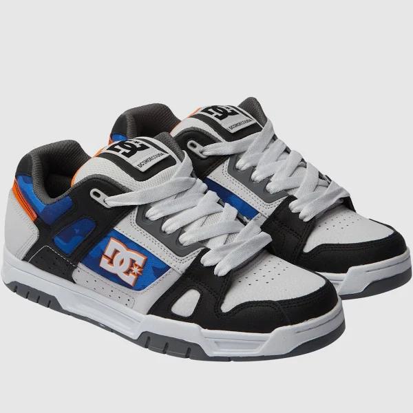 DC Stag Shoes in White/Black/Orange White 12