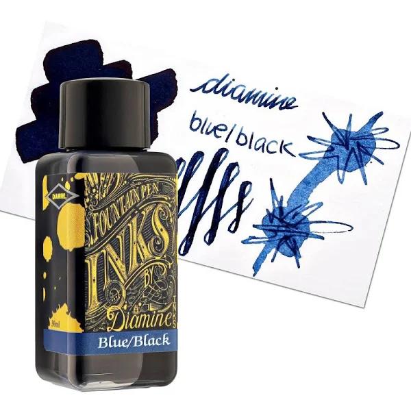 Diamine Fountain Pen Ink - Blue Black 30ml Bottle