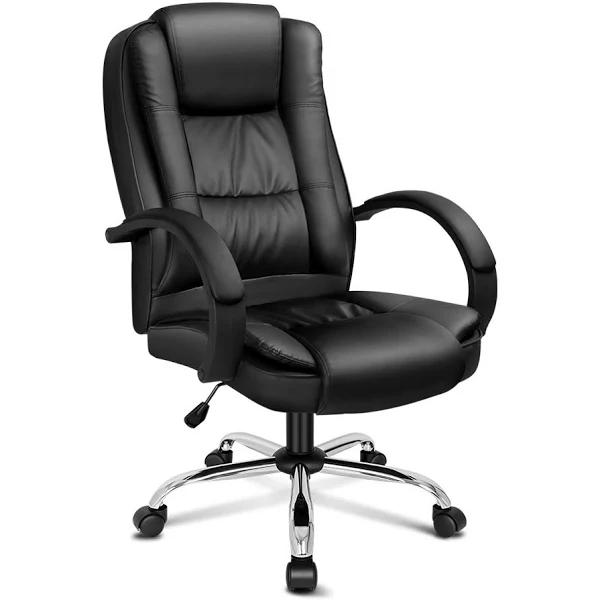 ALFORDSON Office Chair Tilt Adjustable Adam Black - AfterPay & zipPay Available