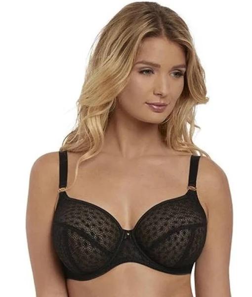 Freya Starlight Underwire Hero Balcony Side Support Cup Bra Black