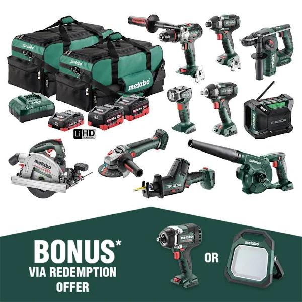 Metabo 18V Brushless 10-piece Kit AU69000250