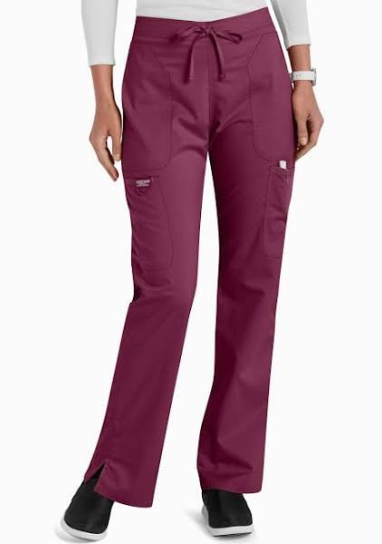 Cherokee Workwear Revolution Drawstring Cargo Scrub Pants - M - Wine