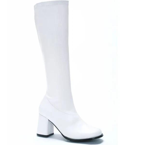 White Easy Lace Knee High Womens Boots / 11