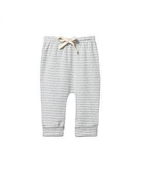 Nature Baby Drawstring Pants Grey Marl Stripe