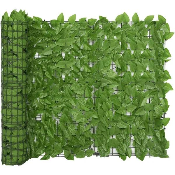 vidaXL Balcony Screen With Green Leaves 600x100 cm