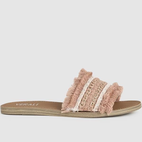 Verali Women's Tobi Tassel Slides - Pink 36