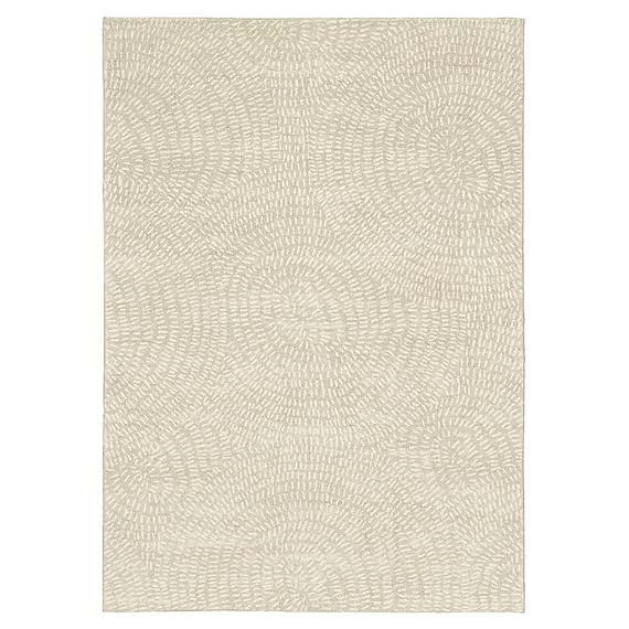 Sunita Washable Floor Rug Grey and Cream by Freedom, 100% Polyester