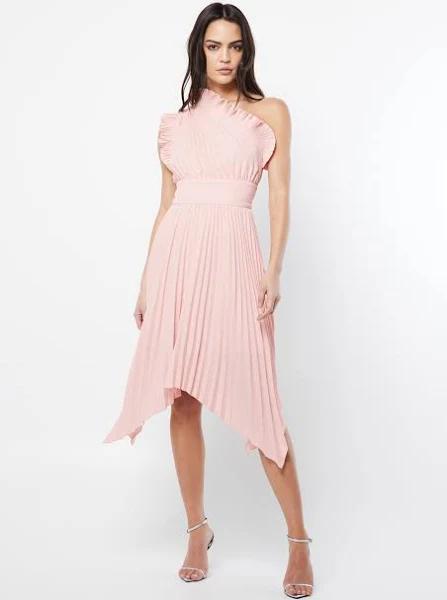 Mossman The Lady Like Midi Dress Blush AU 6 / Pink