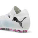 Future 7 Match MG Men's Football Boots in White/Black/Poison Pink, Size 11.5, Textile by Puma